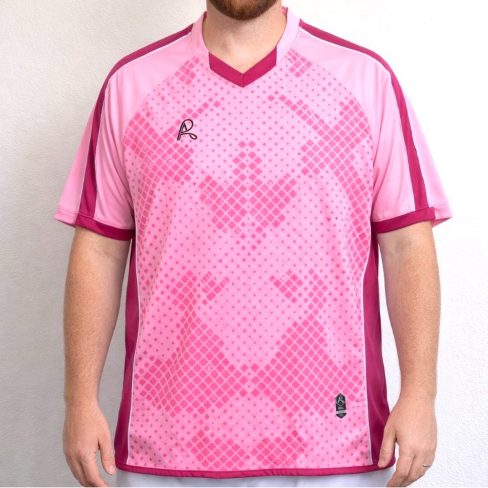 Arcarius Men’s Pro Soccer Jersey Pink Magenta 2XL match or goalie uniform FLAW
